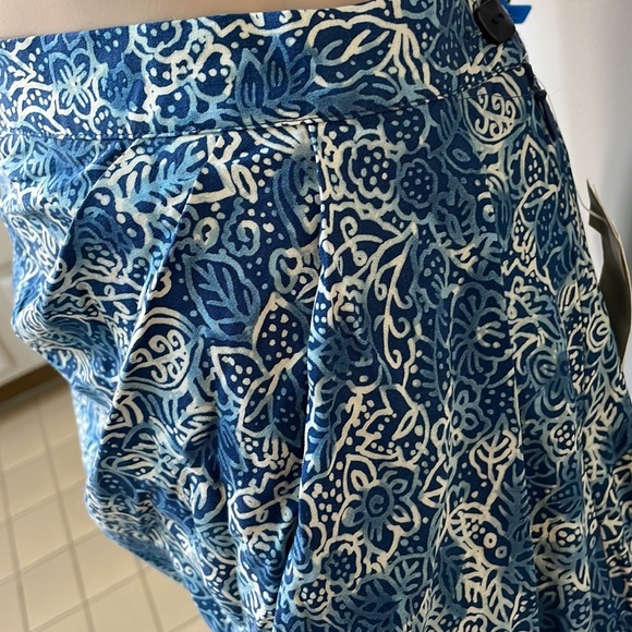 Coldwater Creek skirt faux wrap batik blue - Picture 4 of 8